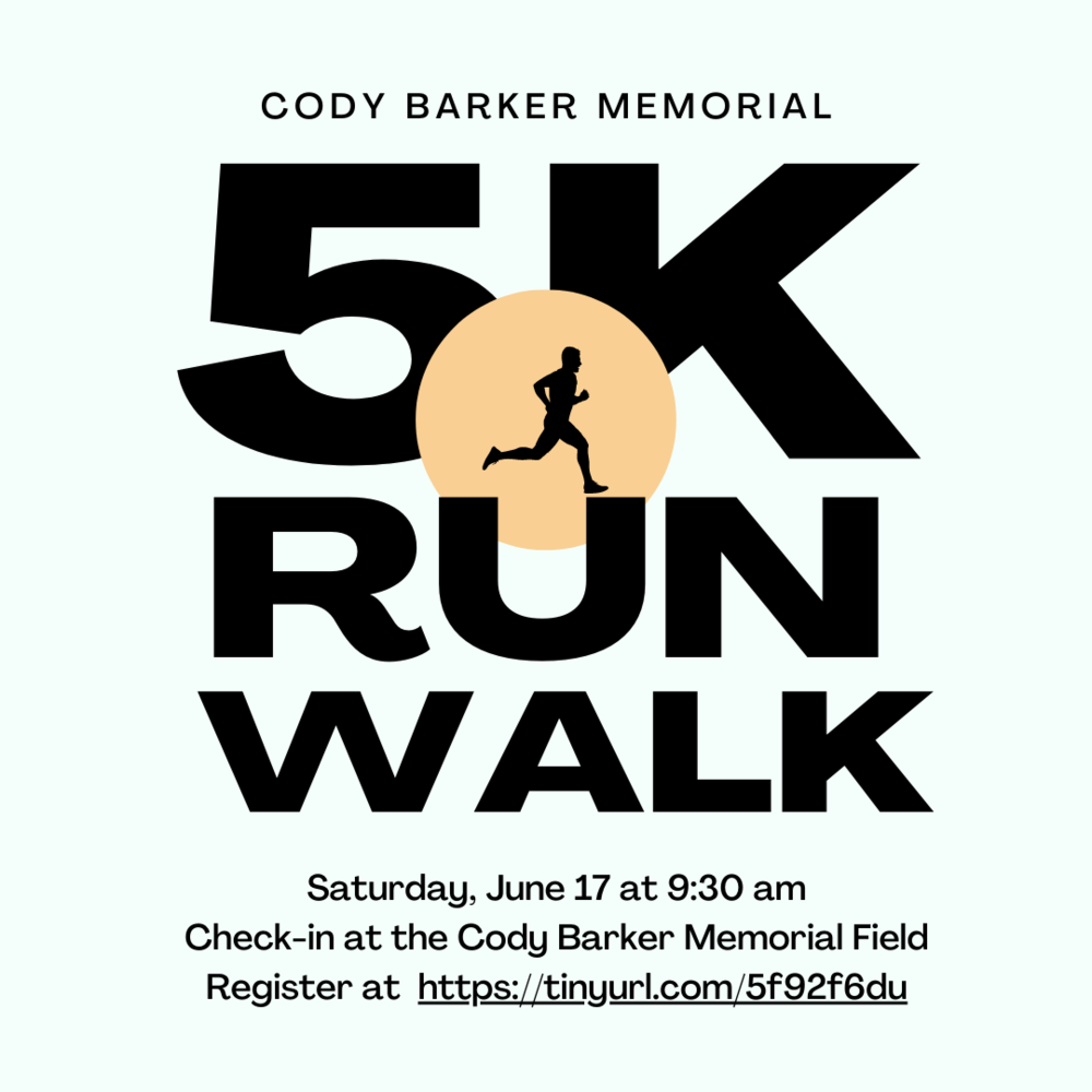 Cody Barker Memorial 5K Walk/Run Edgemont School District 231