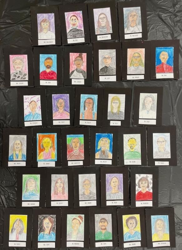 Teachers depicted by Edgemont Students 