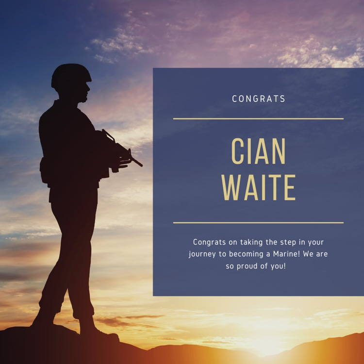 Cian Waite becomes a Marine Poolie.